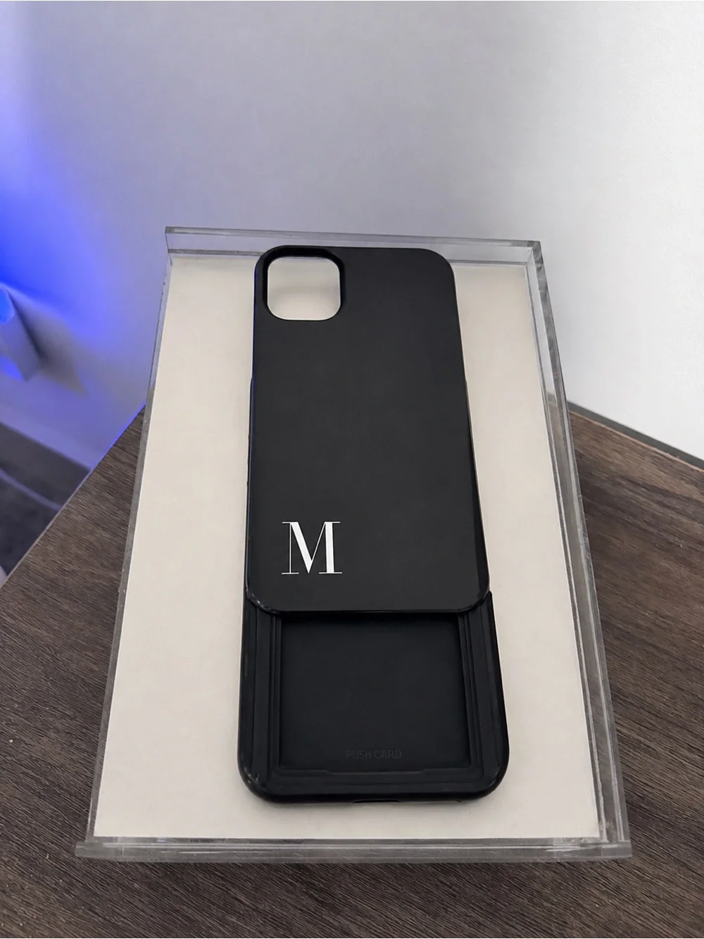 Society6 “M” Initial Phone Card Case / iPhone 11